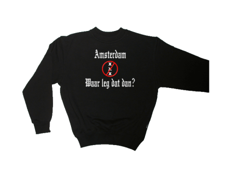 Sweater Amsterdam waar leg dat dan?